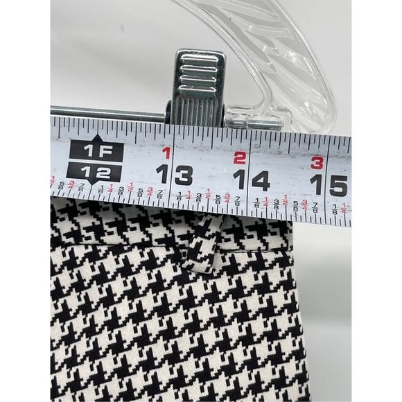 Theory Pants Treeca Winhall Women Size 2 Houndstooth Black White Ankle - Picture 8 of 15